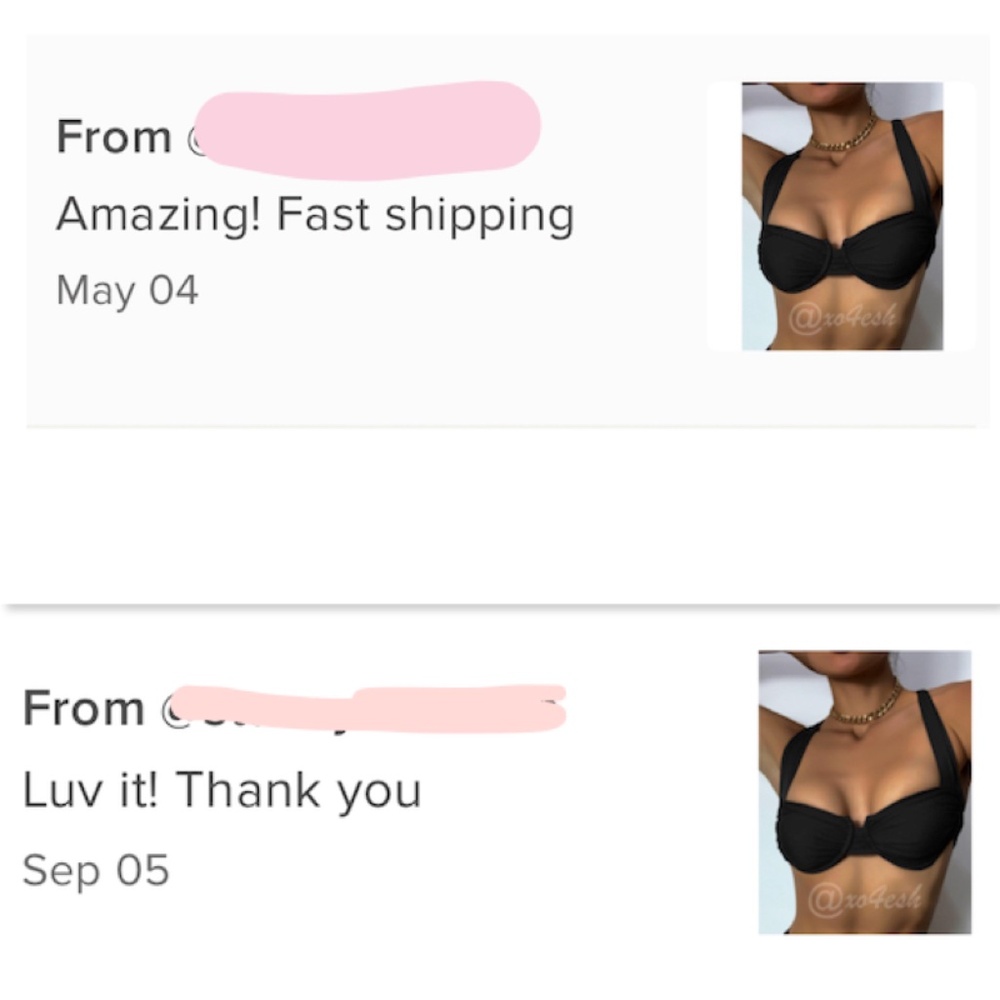 Black Swim Bra Top - Picture 7 of 8